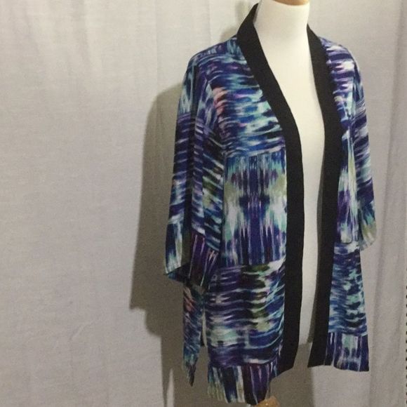 Studio Works Blue Deceiving Open Cardigan - Picture 3 of 7